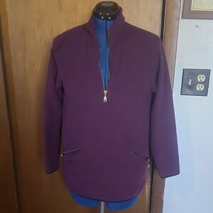 Jason Maxwell Purple Quarter-Zip Sweatshirt